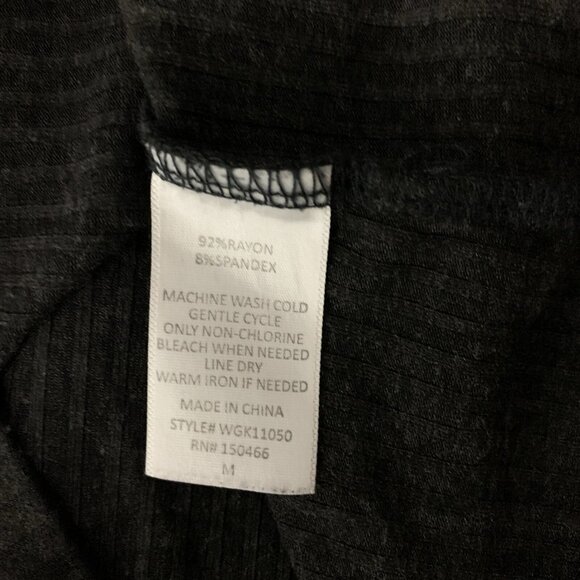 Market And Spruce Women Medium Gray Long Sleeve Tee Basic Cozy Minimalist - Picture 5 of 5